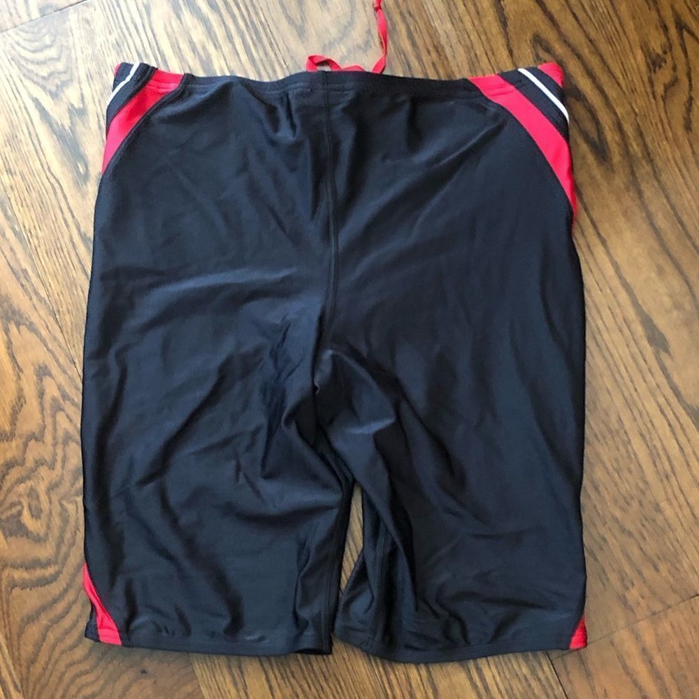 Speedo Performance Race Tech Ii Black And Red Mens Competition Jammers Sz 38 Nwt — image 2 of 8